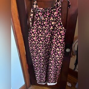 Lucy & Yak Pink and Black Floral Corduroy Orignals